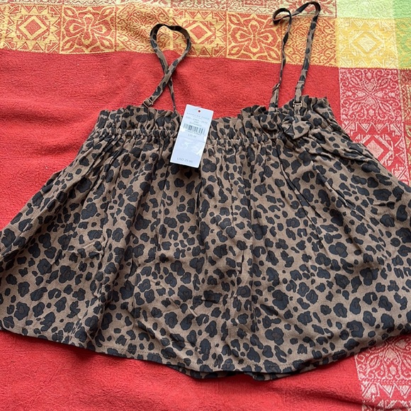 American Eagle flowy leopard print crop built in bra NWT bundle to save Sz med - Picture 7 of 7